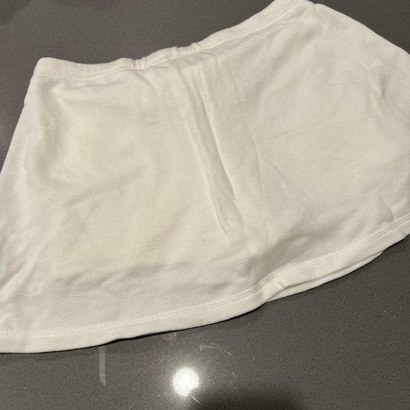 Aerie White Mini Skirt with Drawstring - Picture 6 of 7